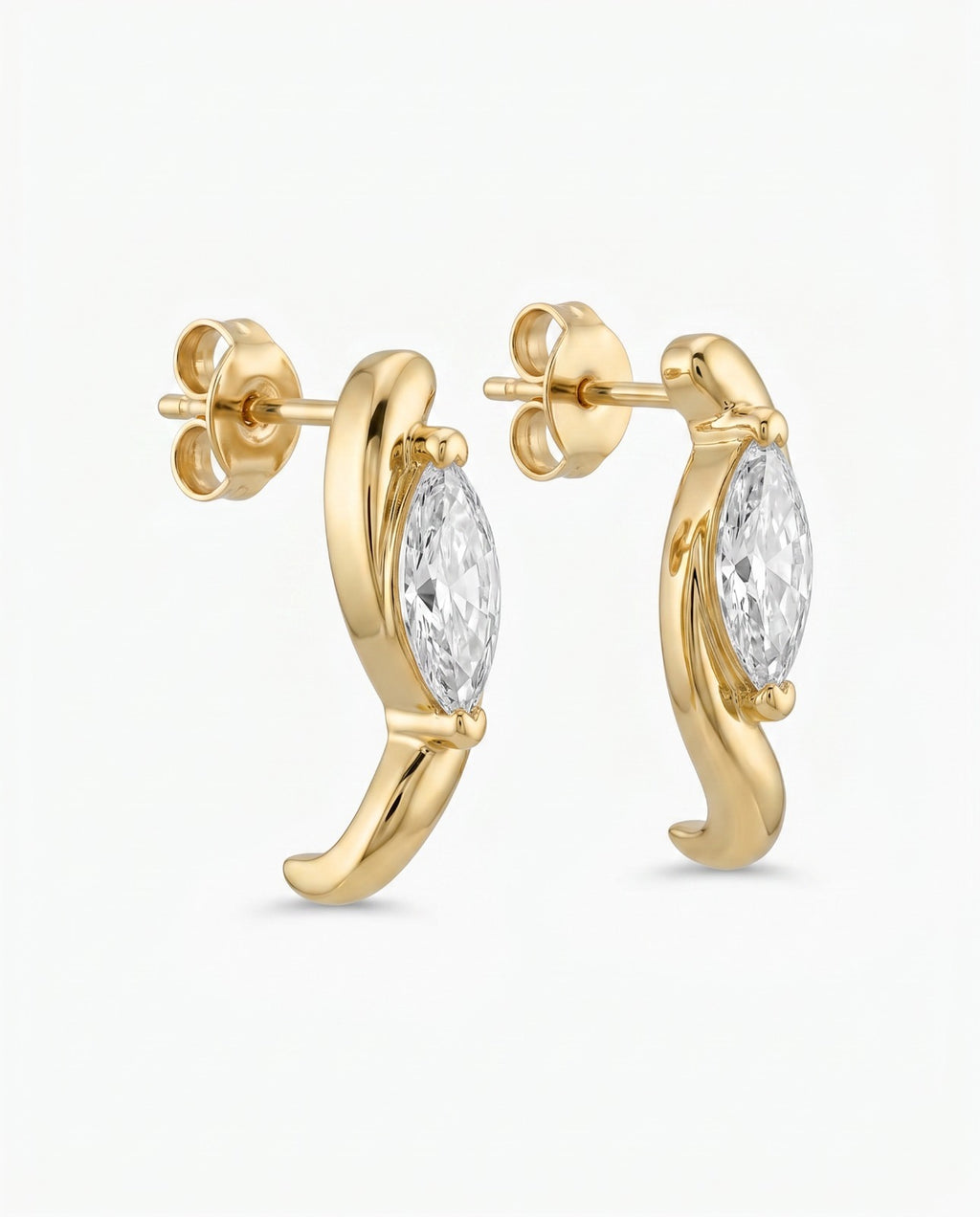 Marquise Wave Earrings