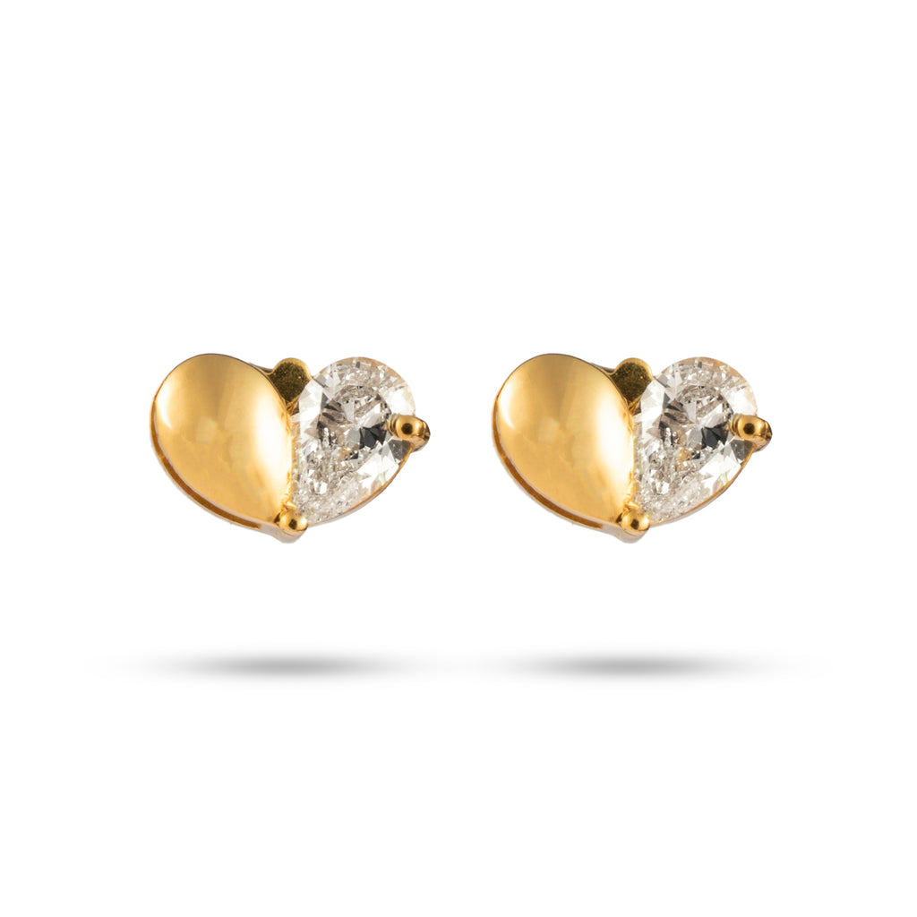 Shape of Heart Diamond Studs