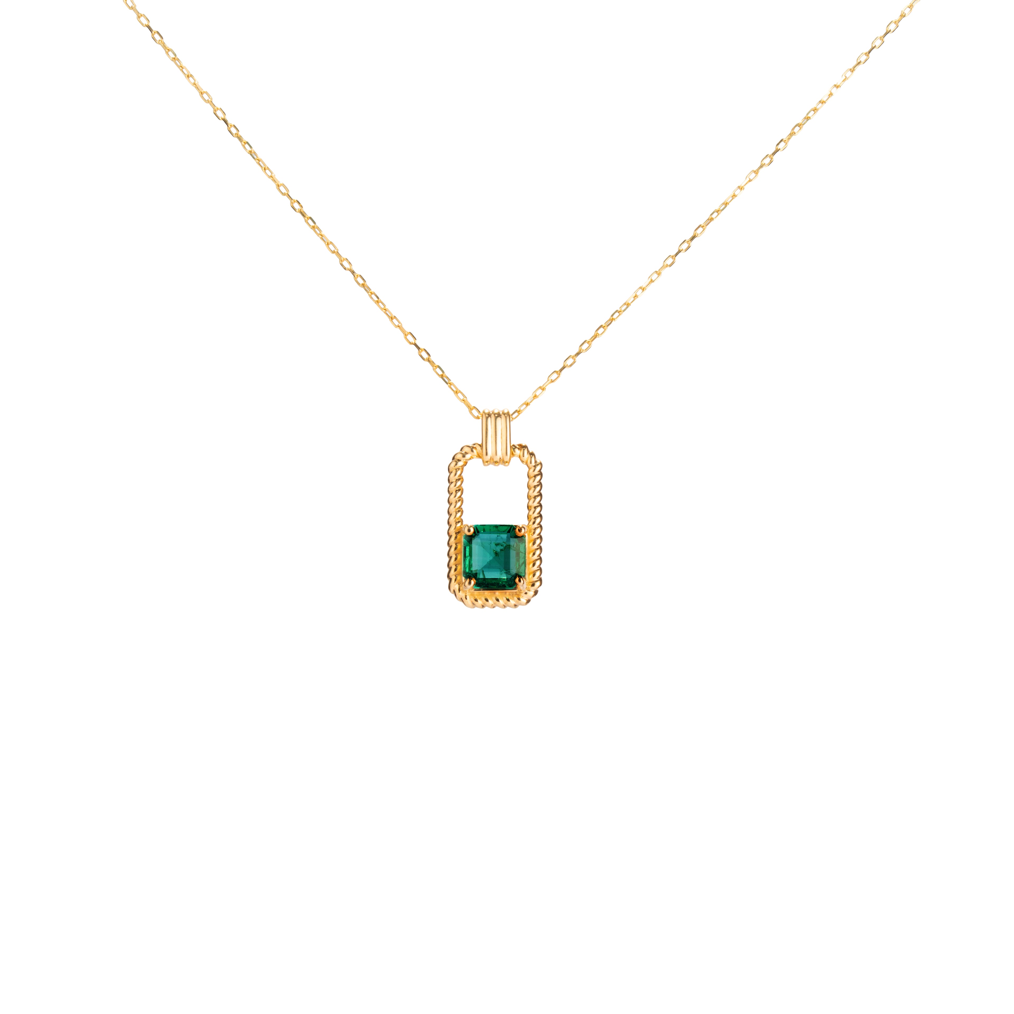 EMERALD FRAME NECKLACE