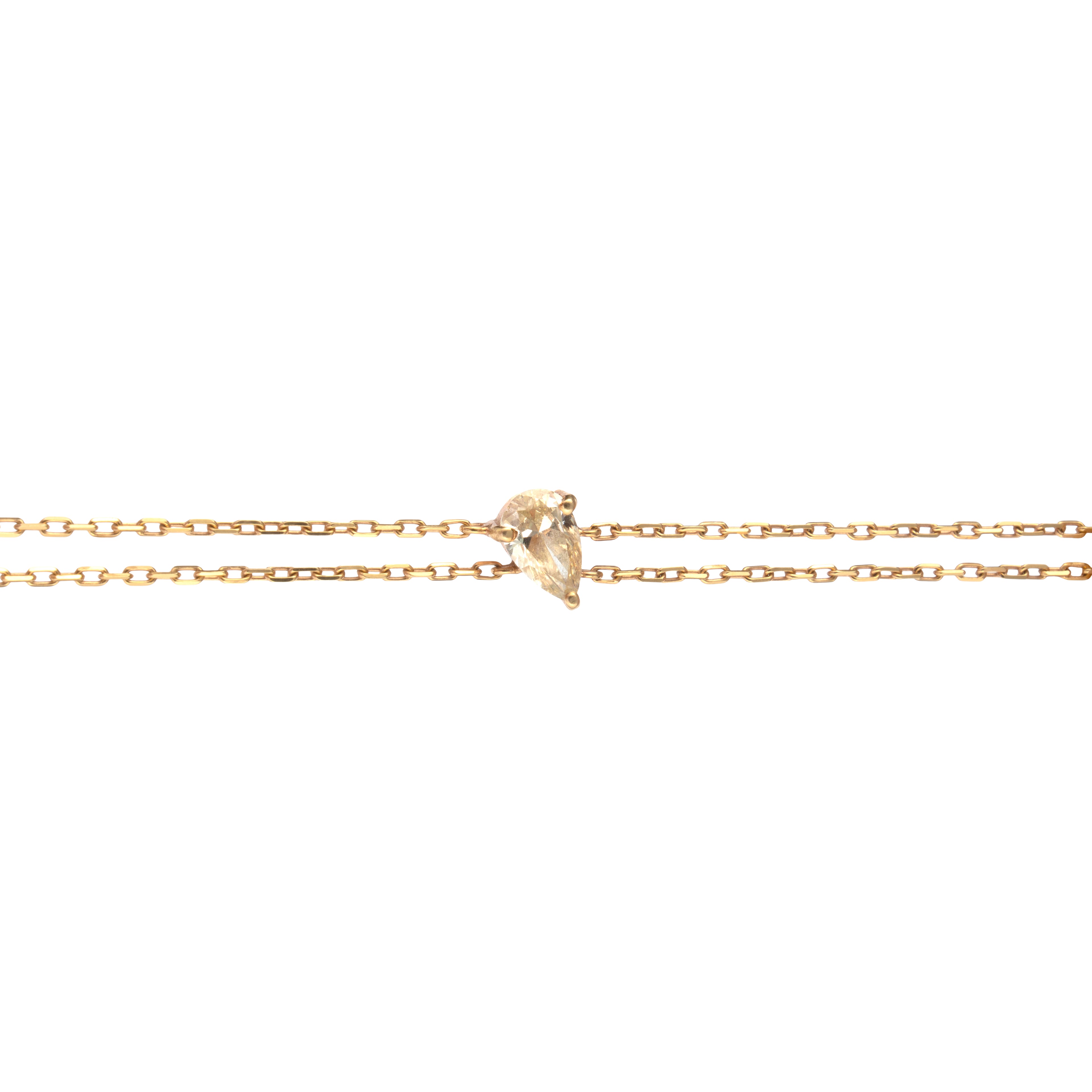 DOUBLE CHAIN PEAR BRACELET