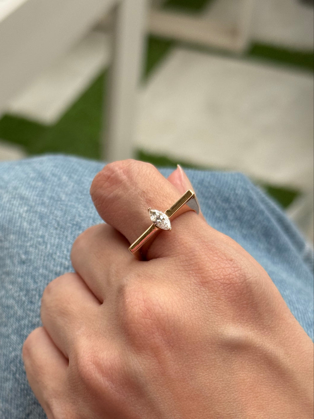 MARQUISE EDGE RING