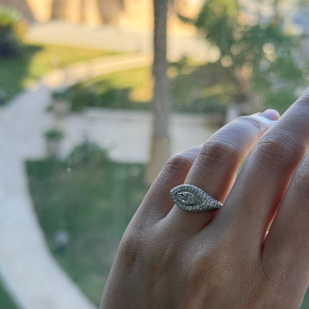 MARQUISE PINKY RING