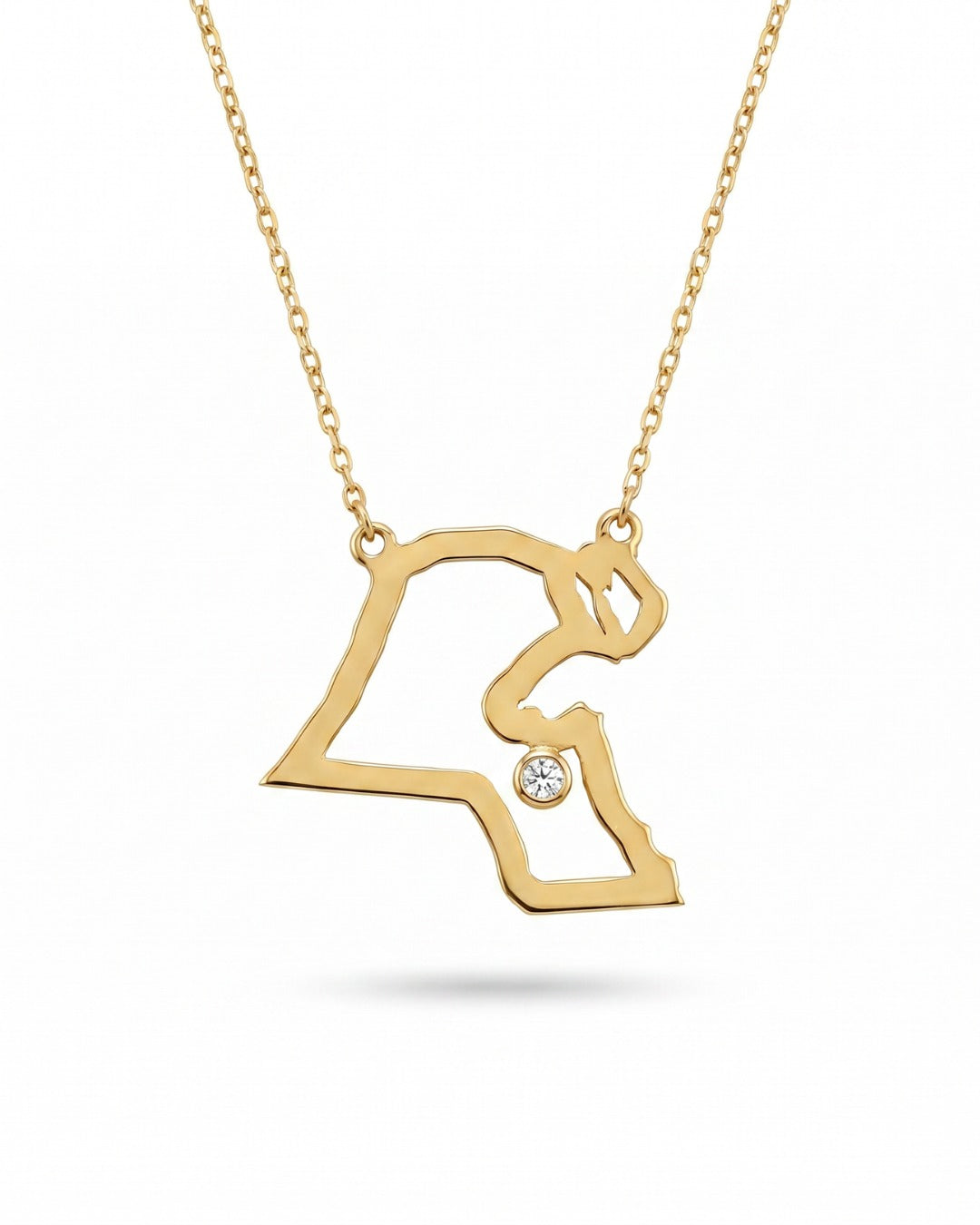 Kuwait Map Necklace