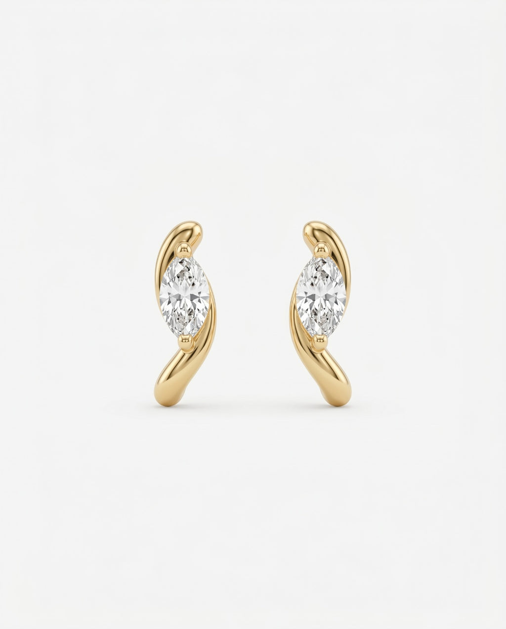 Marquise Wave Earrings